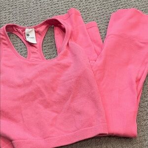 All in Motion Pink Leggings and Top Set